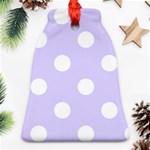 Polka Dots - White on Pale Lavender Violet Bell Ornament (Two Sides)