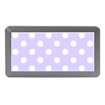 Polka Dots - White on Pale Lavender Violet Memory Card Reader (Mini)