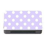 Polka Dots - White on Pale Lavender Violet Memory Card Reader with CF