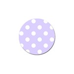 Polka Dots - White on Pale Lavender Violet Golf Ball Marker (4 pack)