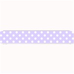Polka Dots - White on Pale Lavender Violet Small Bar Mat