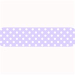 Polka Dots - White on Pale Lavender Violet Medium Bar Mat