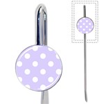 Polka Dots - White on Pale Lavender Violet Book Mark