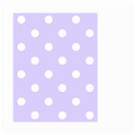 Polka Dots - White on Pale Lavender Violet Small Garden Flag (Two Sides)