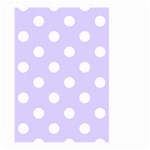 Polka Dots - White on Pale Lavender Violet Large Garden Flag (Two Sides)