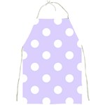 Polka Dots - White on Pale Lavender Violet Full Print Apron