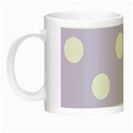 Polka Dots - White on Pale Lavender Violet Night Luminous Mug