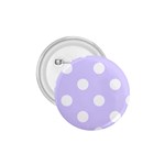 Polka Dots - White on Pale Lavender Violet 1.75  Button