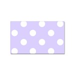 Polka Dots - White on Pale Lavender Violet Sticker Rectangular (100 pack)