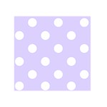 Polka Dots - White on Pale Lavender Violet Greeting Card 5  x 7 
