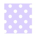 Polka Dots - White on Pale Lavender Violet Greeting Card 4.5  x 6 