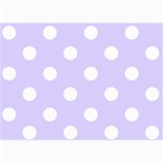 Polka Dots - White on Pale Lavender Violet 5  x 7  Photo Cards