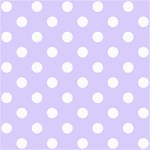 Polka Dots - White on Pale Lavender Violet ScrapBook Page 8  x 8 