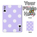 Polka Dots - White on Pale Lavender Violet Playing Cards 54 Designs