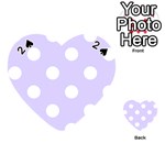 Polka Dots - White on Pale Lavender Violet Playing Cards 54 (Heart)