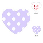 Polka Dots - White on Pale Lavender Violet Playing Cards (Heart)