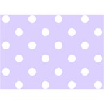 Polka Dots - White on Pale Lavender Violet Birthday Cake 3D Greeting Card (7x5)