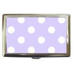 Polka Dots - White on Pale Lavender Violet Cigarette Money Case