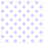 Polka Dots - Pale Lavender Violet on White Large Satin Scarf (Square)