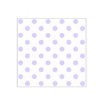 Polka Dots - Pale Lavender Violet on White Satin Bandana Scarf