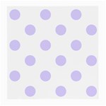 Polka Dots - Pale Lavender Violet on White Medium Glasses Cloth (2 Sides)