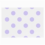 Polka Dots - Pale Lavender Violet on White Large Glasses Cloth (2 Sides)
