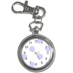 Polka Dots - Pale Lavender Violet on White Key Chain Watch