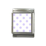 Polka Dots - Pale Lavender Violet on White Italian Charm (13mm)