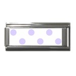 Polka Dots - Pale Lavender Violet on White Superlink Italian Charm (9mm)