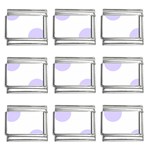 Polka Dots - Pale Lavender Violet on White 9mm Italian Charm (9 pack)