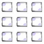 Polka Dots - Pale Lavender Violet on White Mega Link Italian Charm (9 pack)