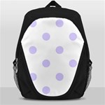 Polka Dots - Pale Lavender Violet on White Backpack Bag