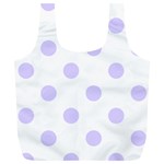 Polka Dots - Pale Lavender Violet on White Full Print Recycle Bag (XL)
