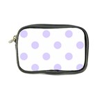 Polka Dots - Pale Lavender Violet on White Coin Purse