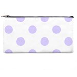 Polka Dots - Pale Lavender Violet on White Pencil Case