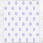 Polka Dots - Pale Lavender Violet on White Canvas 8  x 10 