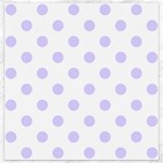 Polka Dots - Pale Lavender Violet on White Canvas 12  x 12 