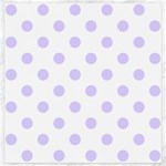 Polka Dots - Pale Lavender Violet on White Canvas 20  x 20 