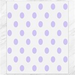 Polka Dots - Pale Lavender Violet on White Canvas 20  x 24 
