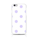 Polka Dots - Pale Lavender Violet on White Apple iPhone 6/6S Silicone Case (Transparent)