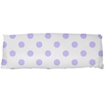 Polka Dots - Pale Lavender Violet on White Body Pillow Case Dakimakura (Two Sides)