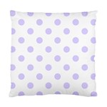 Polka Dots - Pale Lavender Violet on White Standard Cushion Case (Two Sides)
