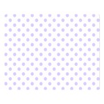 Polka Dots - Pale Lavender Violet on White Double Sided Flano Blanket (Large)