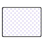 Polka Dots - Pale Lavender Violet on White Fleece Blanket (Small) (One Side)