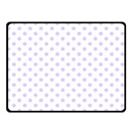 Polka Dots - Pale Lavender Violet on White Double Sided Fleece Blanket (Small) (Two Sides)