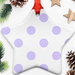 Polka Dots - Pale Lavender Violet on White Ornament (Star)