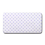 Polka Dots - Pale Lavender Violet on White Medium Bar Mat