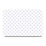 Polka Dots - Pale Lavender Violet on White Plate Mat