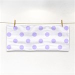Polka Dots - Pale Lavender Violet on White Hand Towel