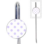 Polka Dots - Pale Lavender Violet on White Book Mark